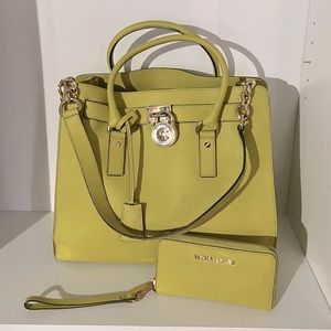 MK Neon yellow and matching wallet